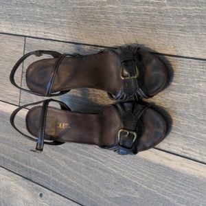 Aerosoles Women's Brown Wedge Sandal 8